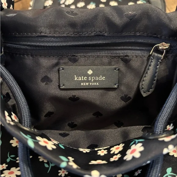 Kate Spade Navy Floral Print Backpack - Picture 6 of 8